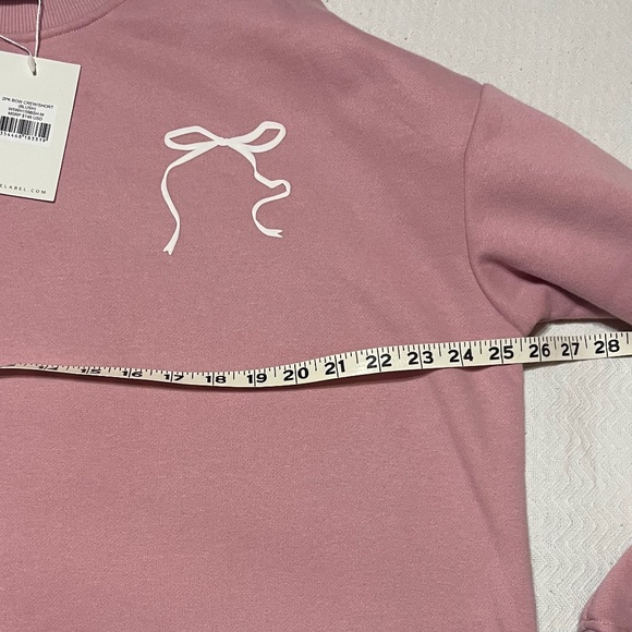 NWT Wilo the Label Set Pink Crew Sweatshirt & Blush Biker Shorts Size Medium - Picture 3 of 9